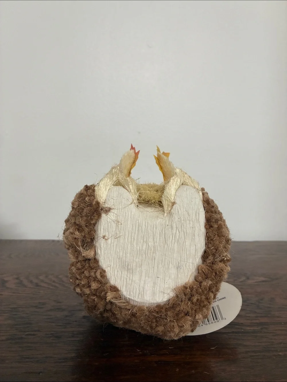 NWT- Fall Harvest- Faux Fur & Sisal Decorative Hedgehog 🦔